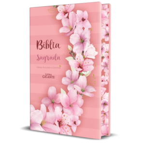 Bíblia Sagrada RC Letra Gigante Com Harpa Avivada E Corinhos Capa Dura Ramos Flores