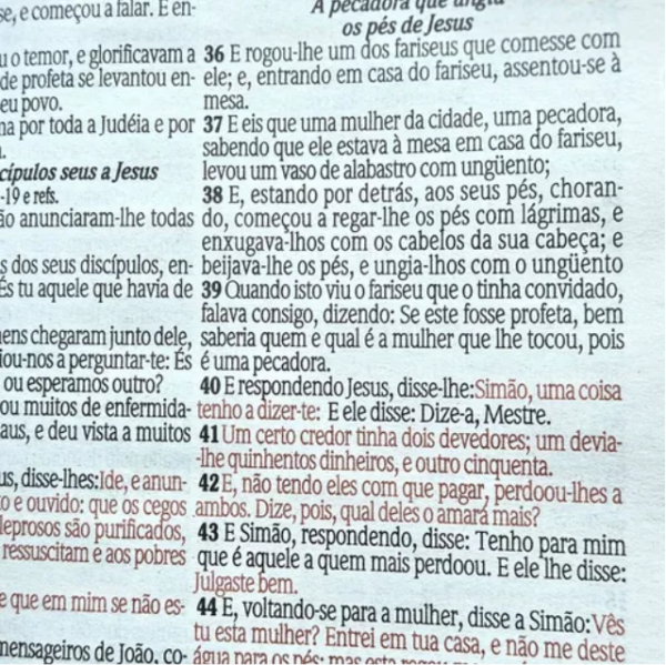 Bíblia Sagrada Yeshua Rosa Letras Médias Com Harpa E Índice Palavras De Jesus Destacadas Em Vermelho - Image 2