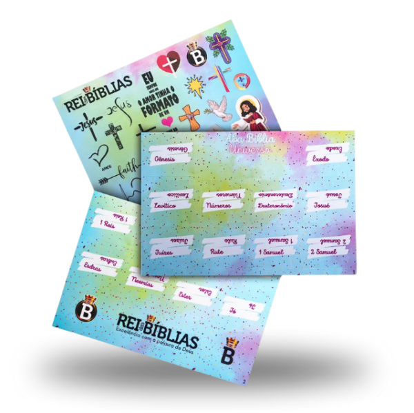 Kit2 Bíblias C/abas Adesivas Filha Do Rei E Flores Aquarela - Image 7